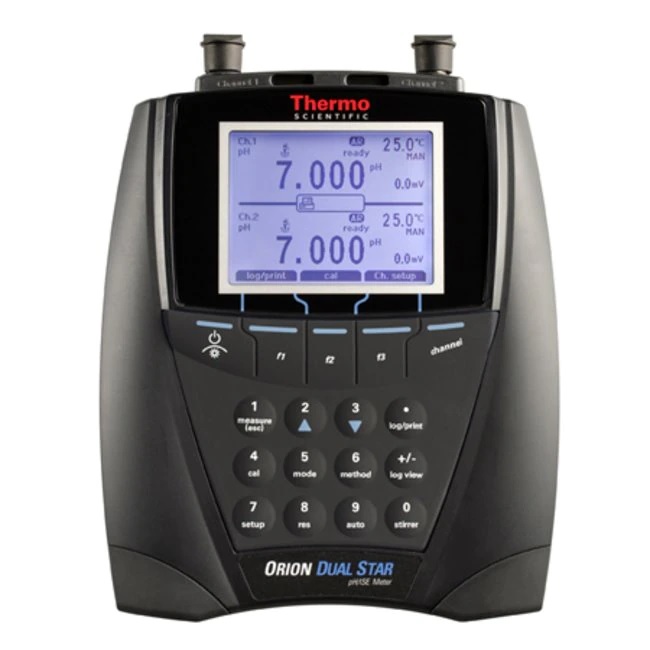 Orion™ Dual Star™ pH 值、ISE、mV、ORP 和温度双通道台式测量仪